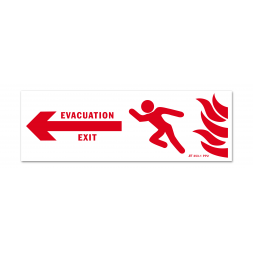 Panneau évacuation incendie exit droite