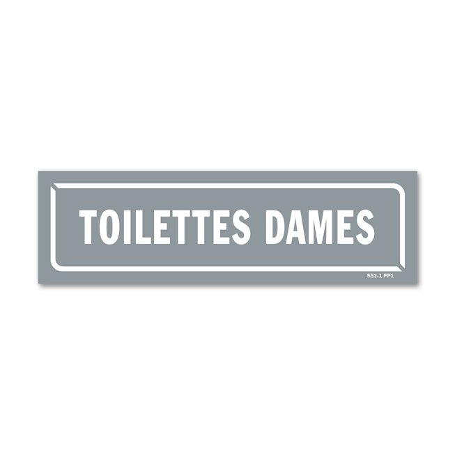 Panneau identification locaux "toilettes dames"