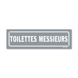 Panneau identification locaux "toilettes messieurs"