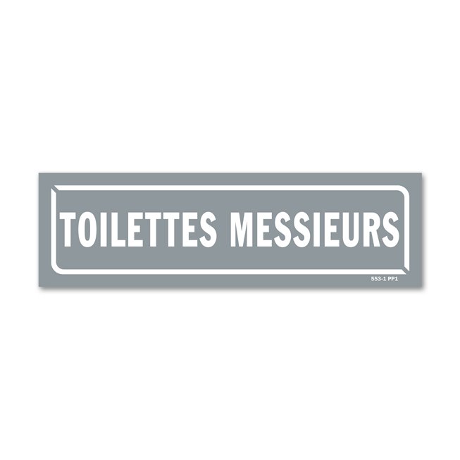 Panneau identification locaux "toilettes messieurs"