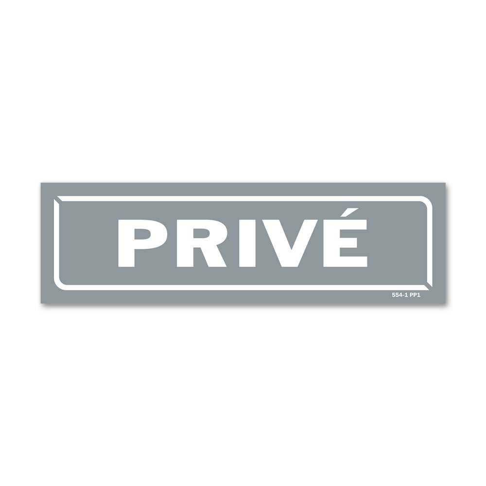 Panneau identification locaux "privé"