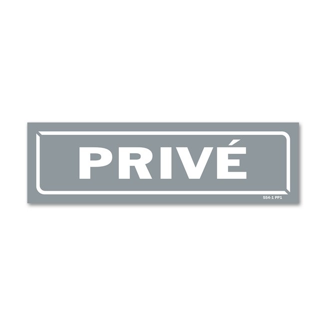 Panneau identification locaux "privé"