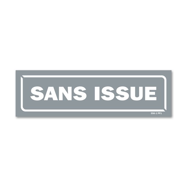 Panneau identification locaux "sans issue"