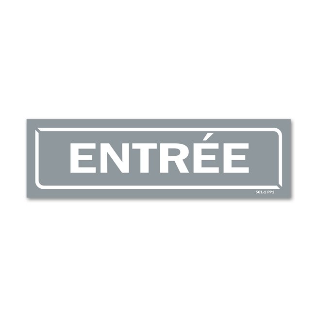 Panneau identification locaux "entrée"