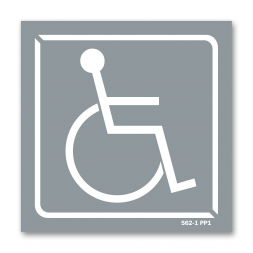 Panneau identification locaux picto handicapé