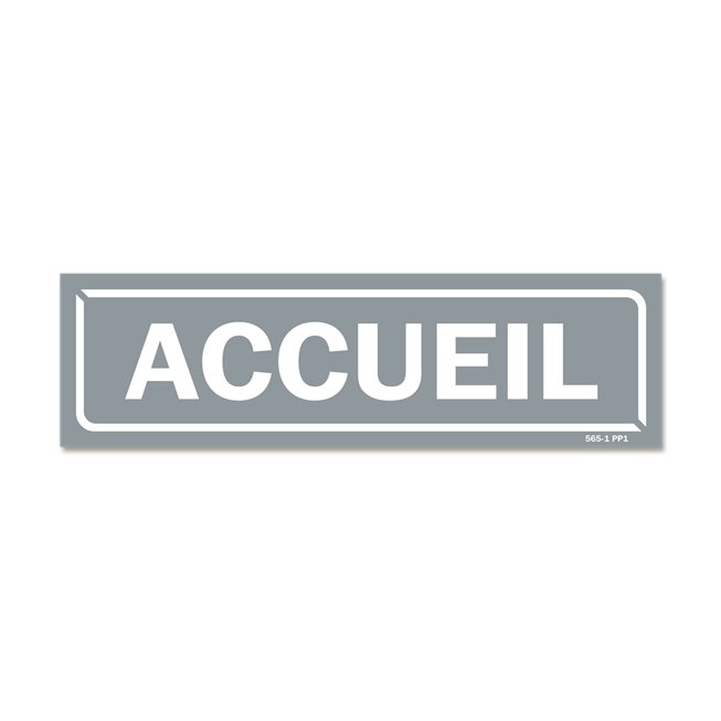 Panneau identification locaux "accueil"