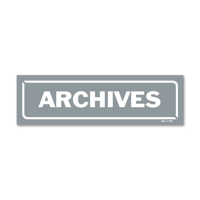 Panneau identification locaux "archives "