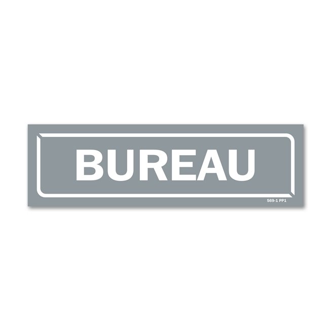 Panneau identification locaux "bureau"