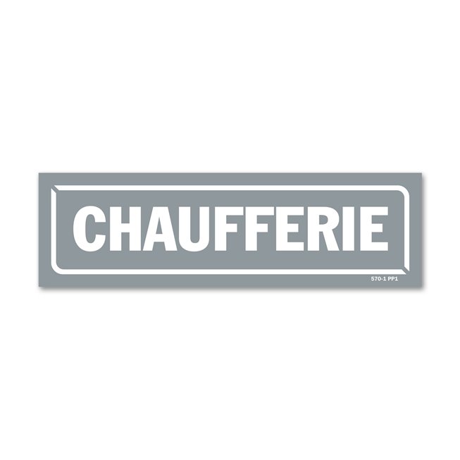 Panneau identification locaux "chaufferie"