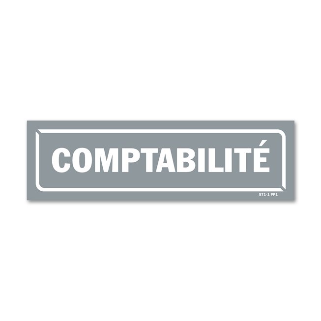 Panneau identification locaux "comptabilite"