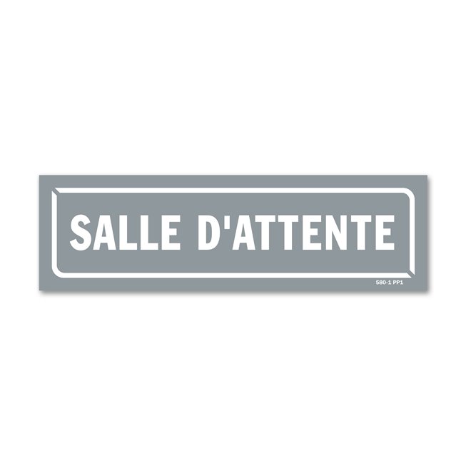 Panneau identification locaux "salle d'attente"