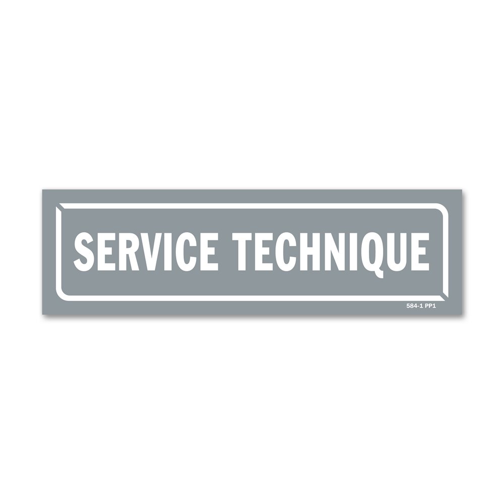 Panneau identification locaux "service technique"