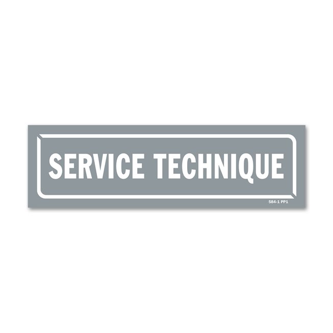 Panneau identification locaux "service technique"