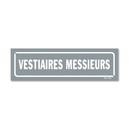Panneau identification locaux "vestiaires messieurs"