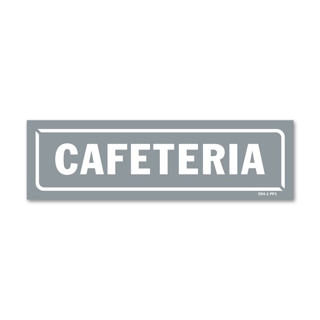 Panneau identification locaux "caféteria"
