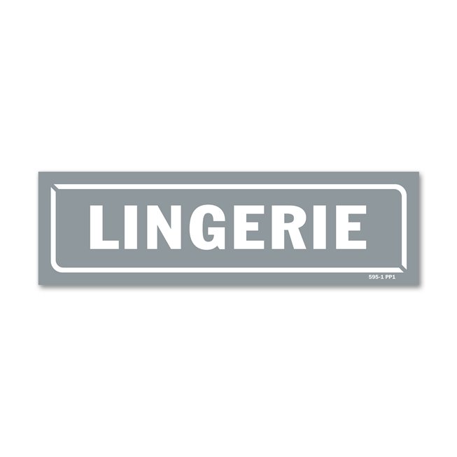 Panneau identification locaux "lingerie"