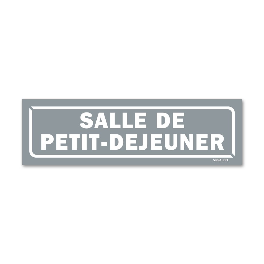 Panneau identification locaux "salle de petit dejeuner"