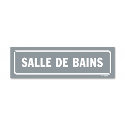 Panneau identification locaux "salle de bains"