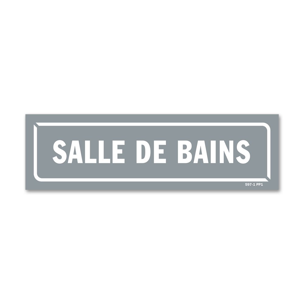 Panneau identification locaux "salle de bains"