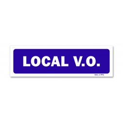 Panneau signalisation "local v.o."
