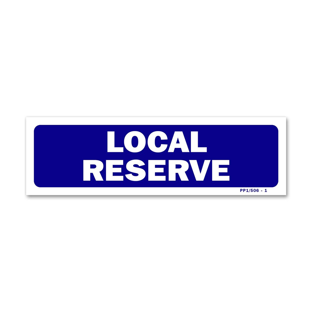 "Reserved area" signpost Panneau signalisation "local réservé"