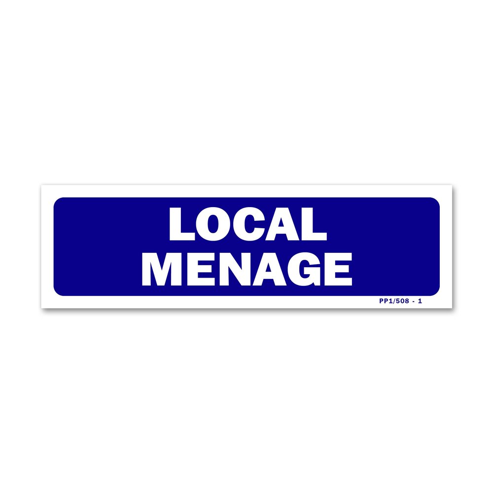 "Housekeeping room" signpost Panneau signalisation "local ménage"