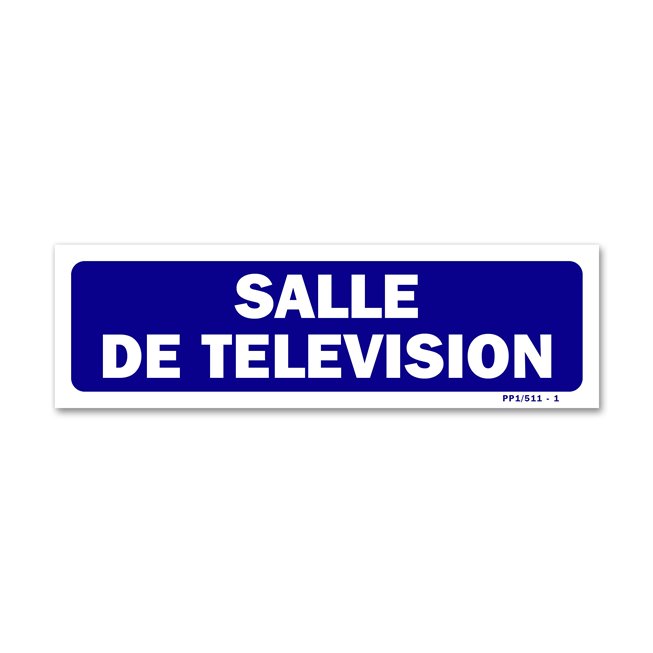 Panneau signalisation "salle de télévision"