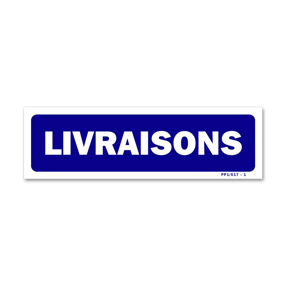 "Delivery area" signpost Panneau signalisation "livraisons"
