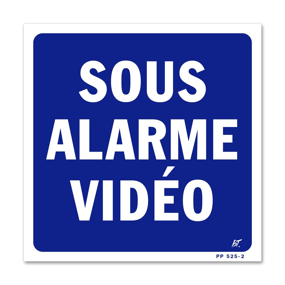Panneau signalisation "sous alarme video" Panneau signalisation "sous alarme video"