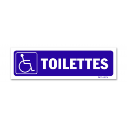 Panneau signalisation picto handicapé "toilettes"
