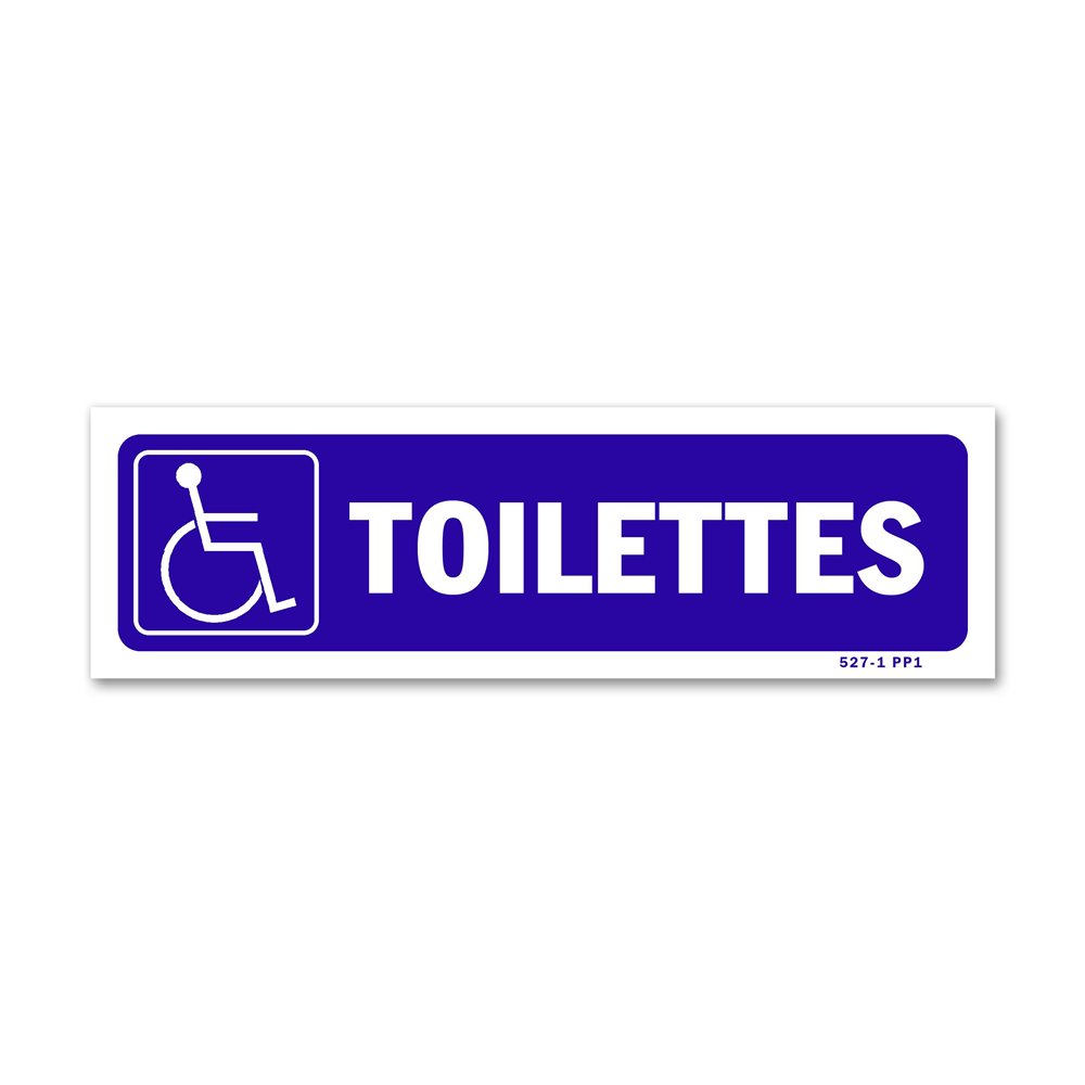 "Picto of toilets for disabled" signpost Panneau signalisation picto handicapé "toilettes"