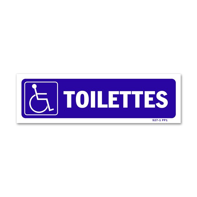 Panneau signalisation picto handicapé "toilettes"