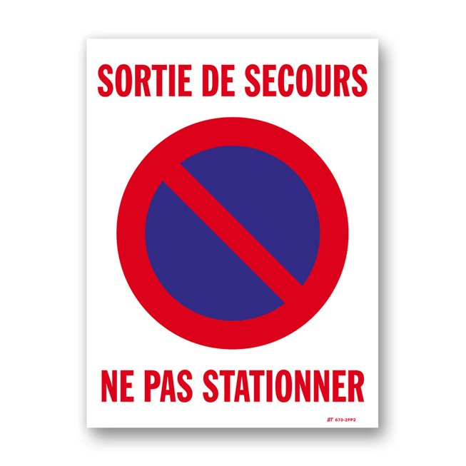 Panneau signalisation picto "ne pas stationner"