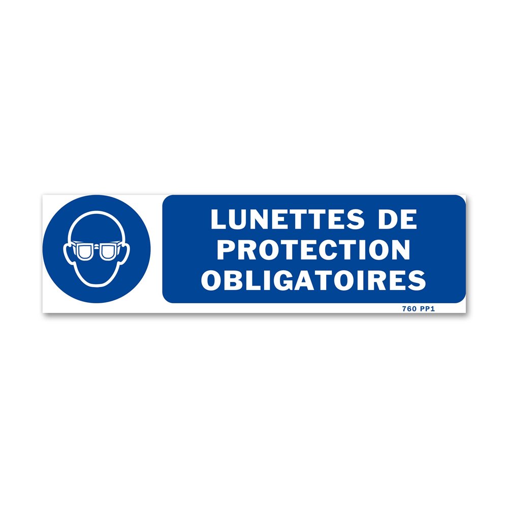 Panneau signalisation picto protection obligatoire vue