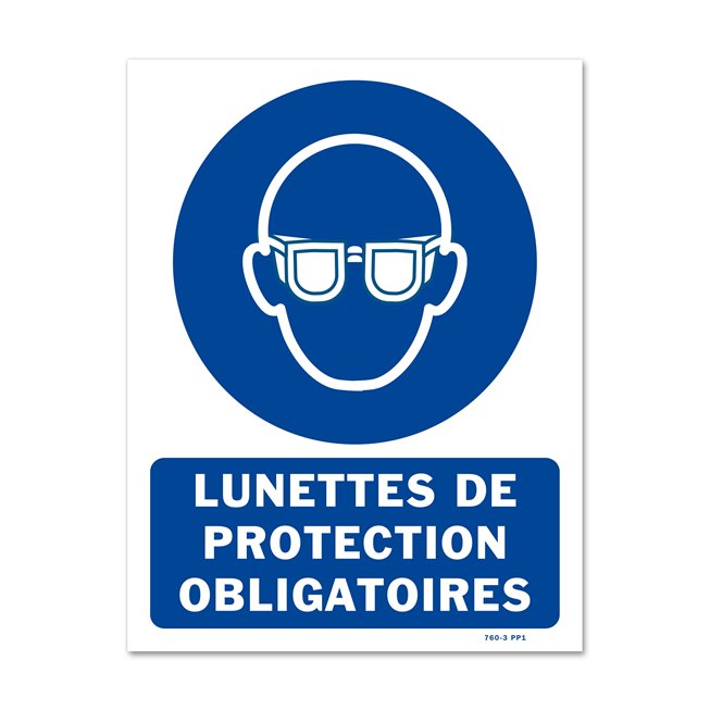 Panneau signalisation picto protection obligatoire vue