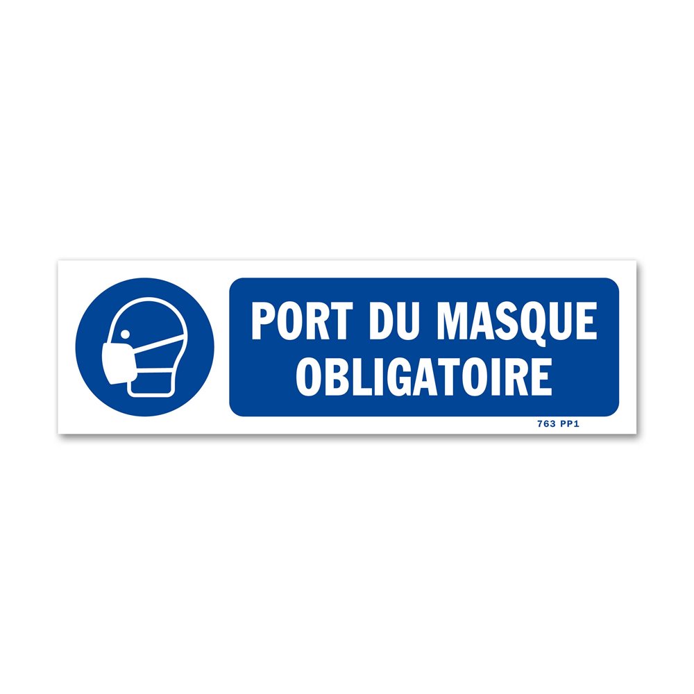Panneau signalisation picto protection obligatoire voies respiratoires