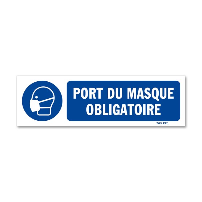 Panneau signalisation picto protection obligatoire voies respiratoires