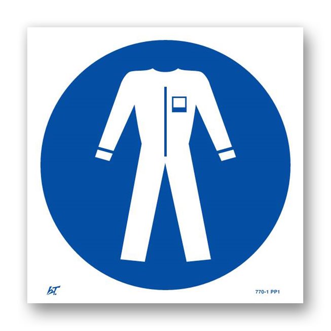 Panneau signalisation picto protection obligatoire du corps