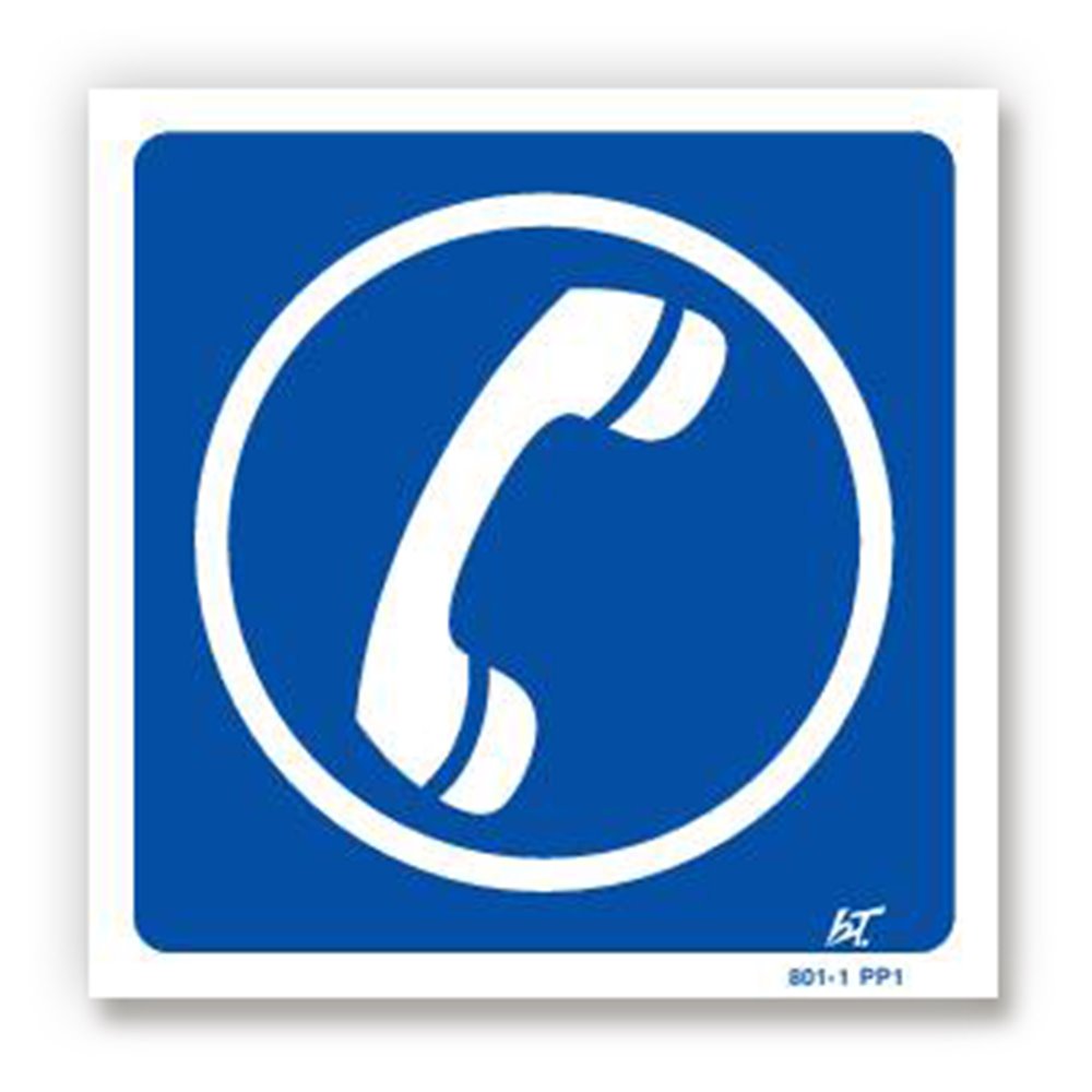 Picto of telephone signpost Panneau signalisation picto téléphone