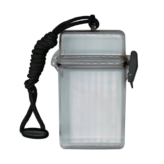 transparent waterproof tidybox with lanyard