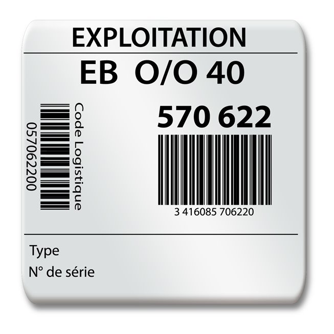 pre printed protected adhesive polyester plate barcode en