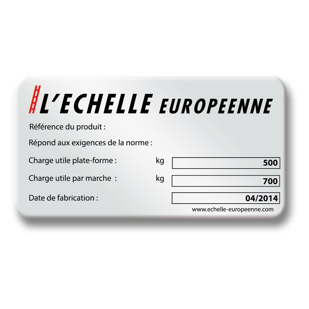 etiquette constructeur polyester double adhesif pre imprimee echelle europeenne