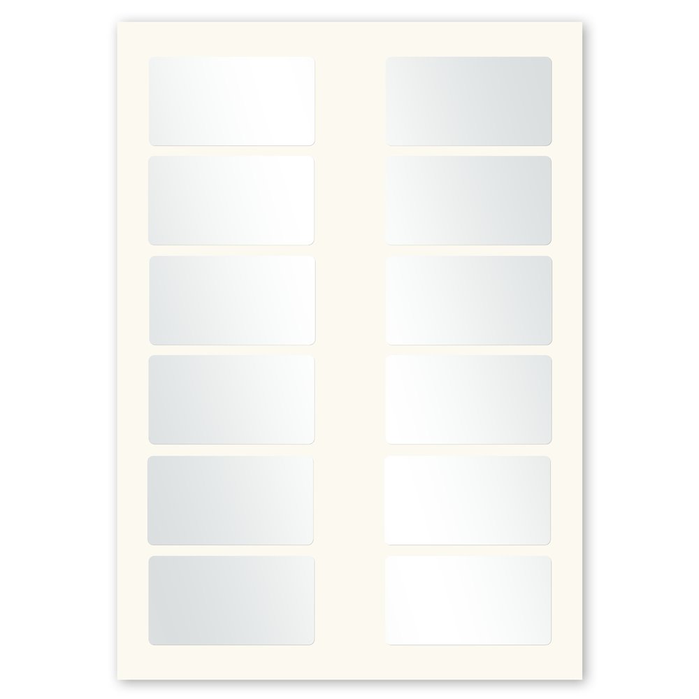 Etiquettes vierges en papier doré - planche A4