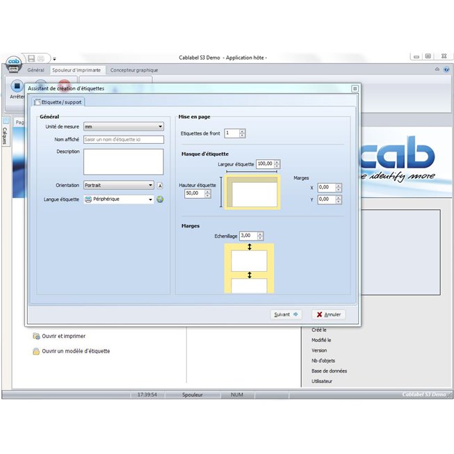 cablabel s3 pro logiciel page d accueil