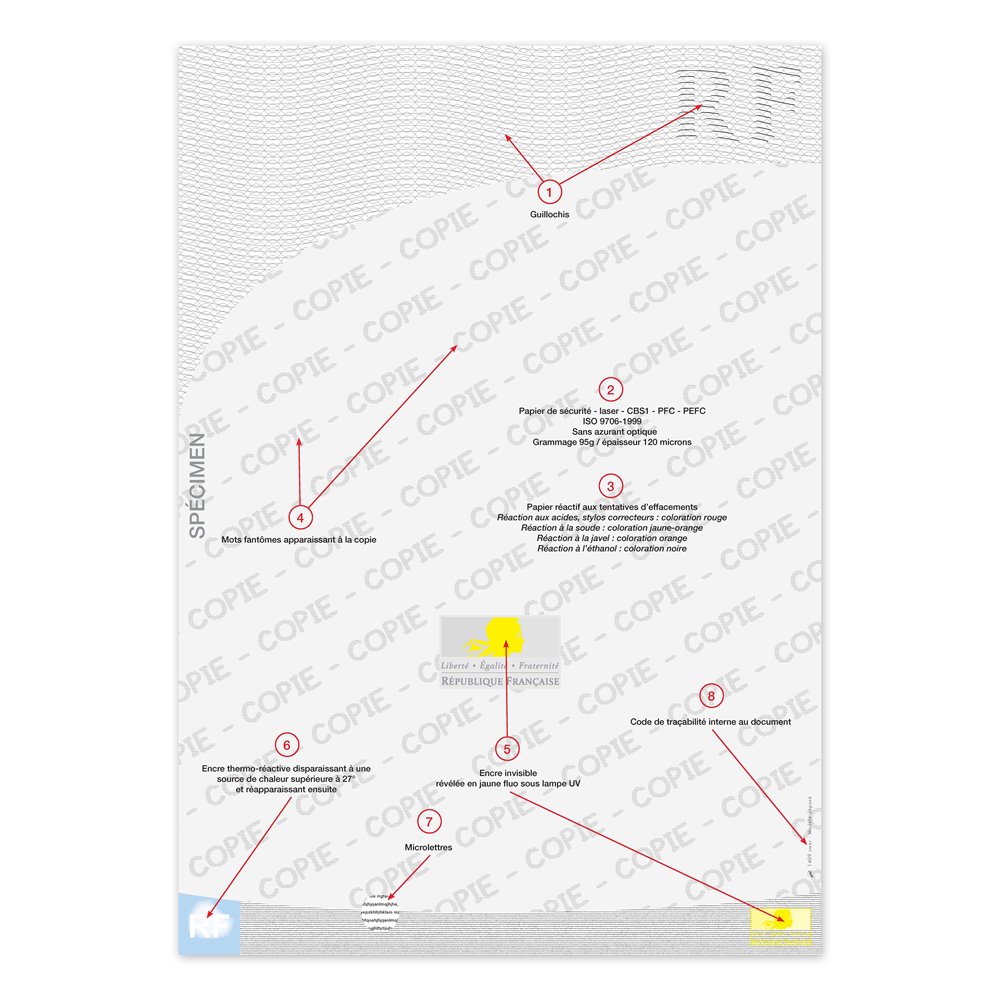 A4 security paper X8 administration - SBE Direct