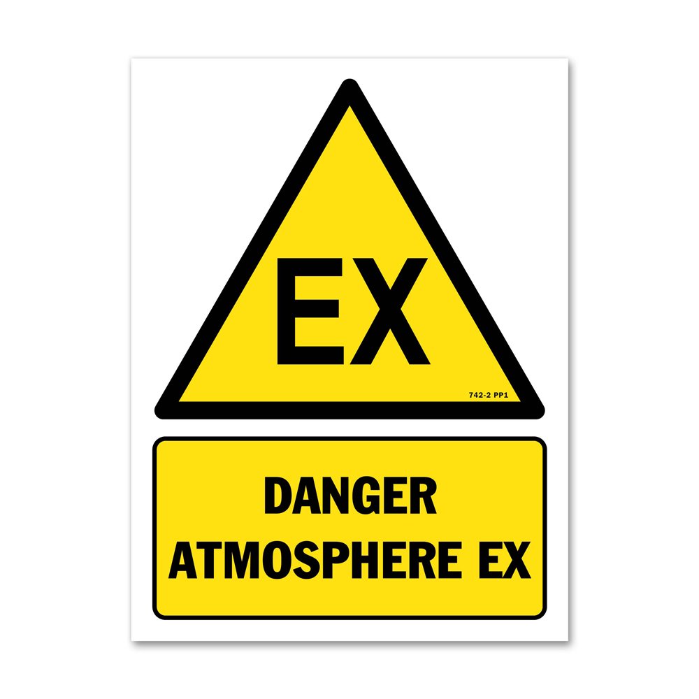 Panneau danger picto atmosphère explosive