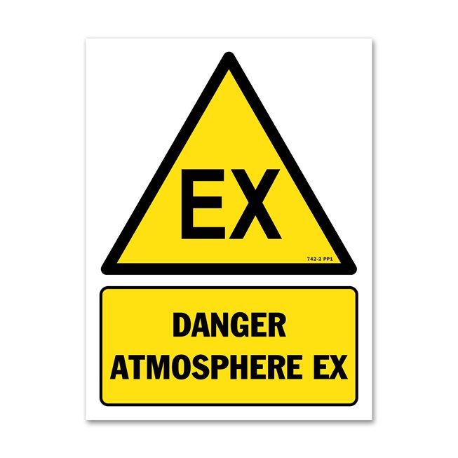 Panneau danger picto atmosphère explosive