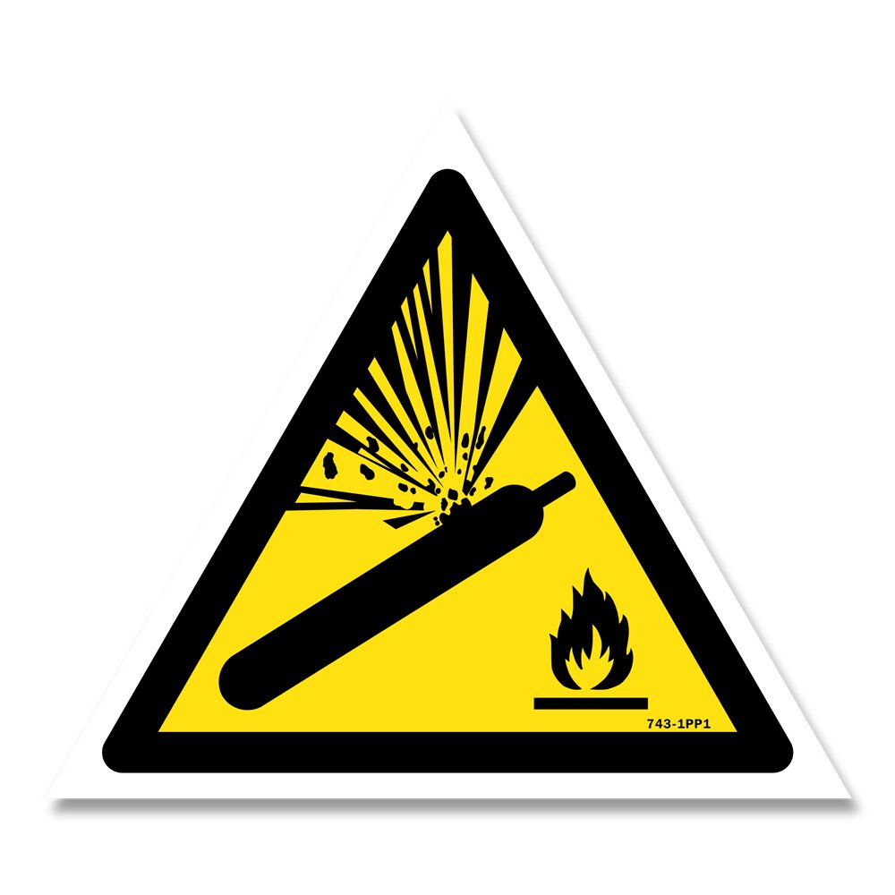 Bottle under pressure pictogram Panneau danger picto bouteille sous pression
