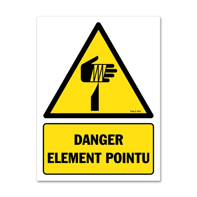 Panneau danger picto élément pointu Panneau danger picto élément pointu