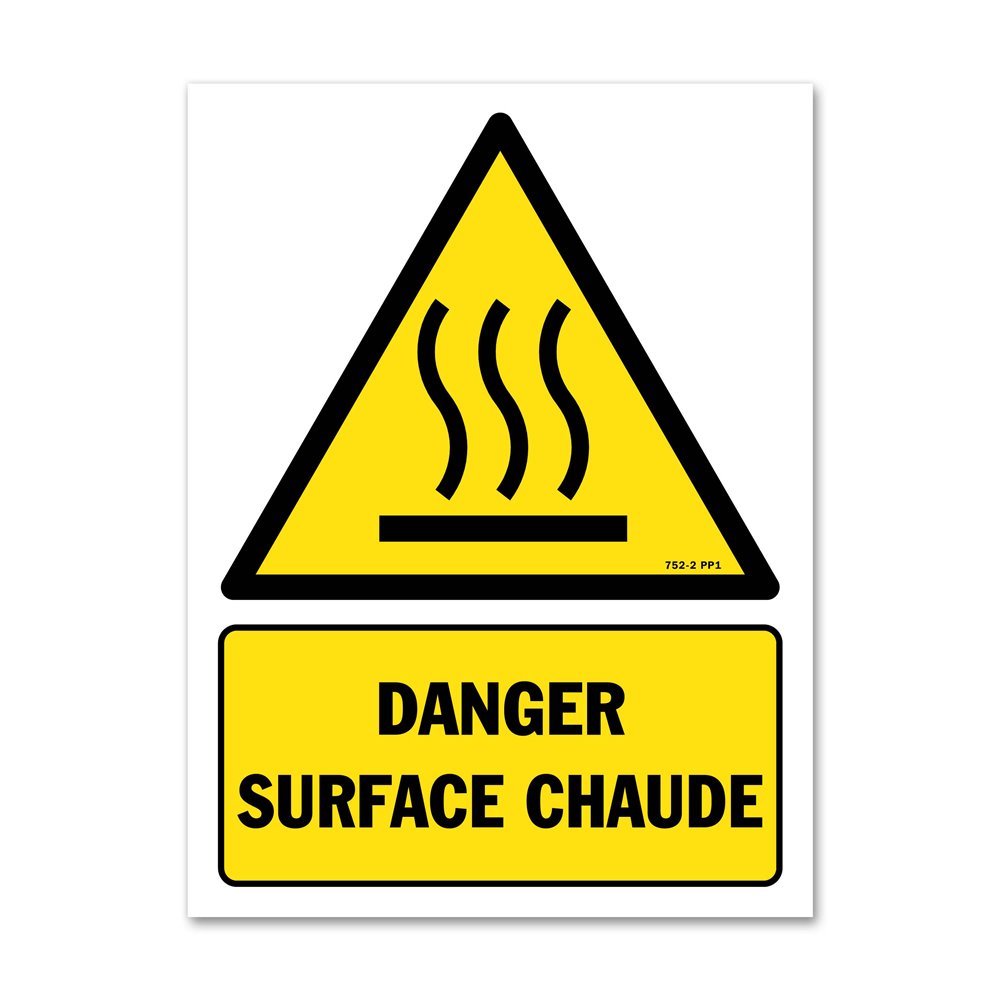 Panneau danger picto surface chaude